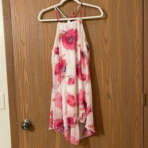 Peach Royal white and floral dress size Medium